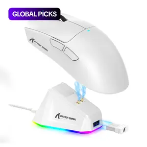 ATTACK SHARK X11 Wireless Gaming Mouse, Rechargeable RGB Lighting Mouse with Charging Base, Optical Sensor Mouse for Gaming & Office, Gaming Accessories