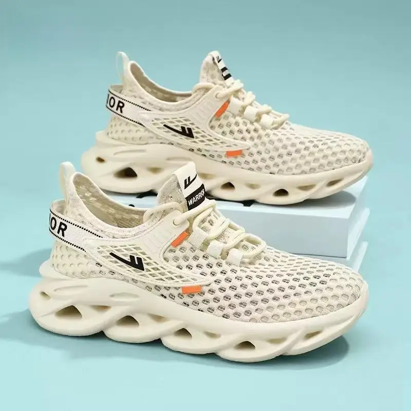 Warrior Women's Lightweight Synthetic Mesh Running Sneakers, Summer Breathable Airflow Shoes for Junior High Female Students
