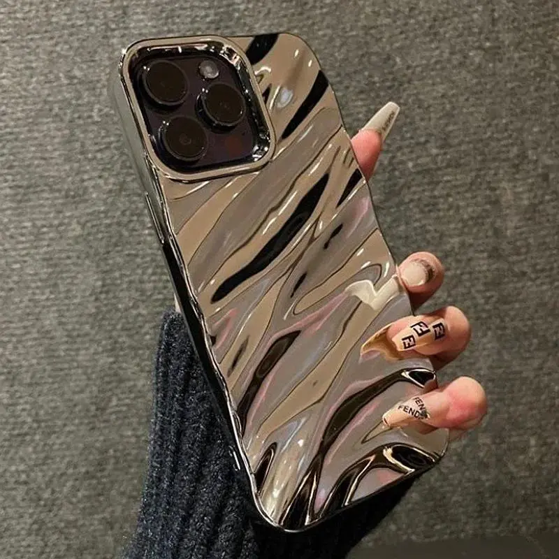 Water Ripple Pattern Designer Air Bumper Case, Smartphone-Cellphone Handheld Devices Accessories for iPhone 11 12 13 14 15 16 17 Pro Max, X, Xs Max, XR, 7 8 Plus, SE 2020 cat lover gift s24 s23 s22 s21 fe