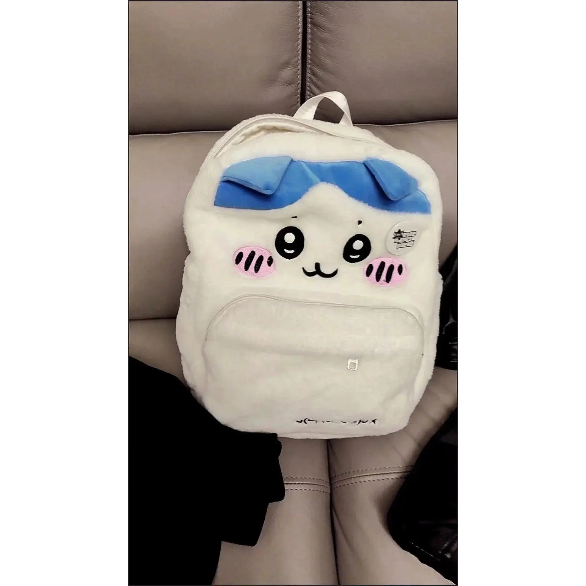 Cute Plush Embroidery Large Capacity Super Cute jiyi Backpack Trendy Student Bag Hachiware Ins Backpack