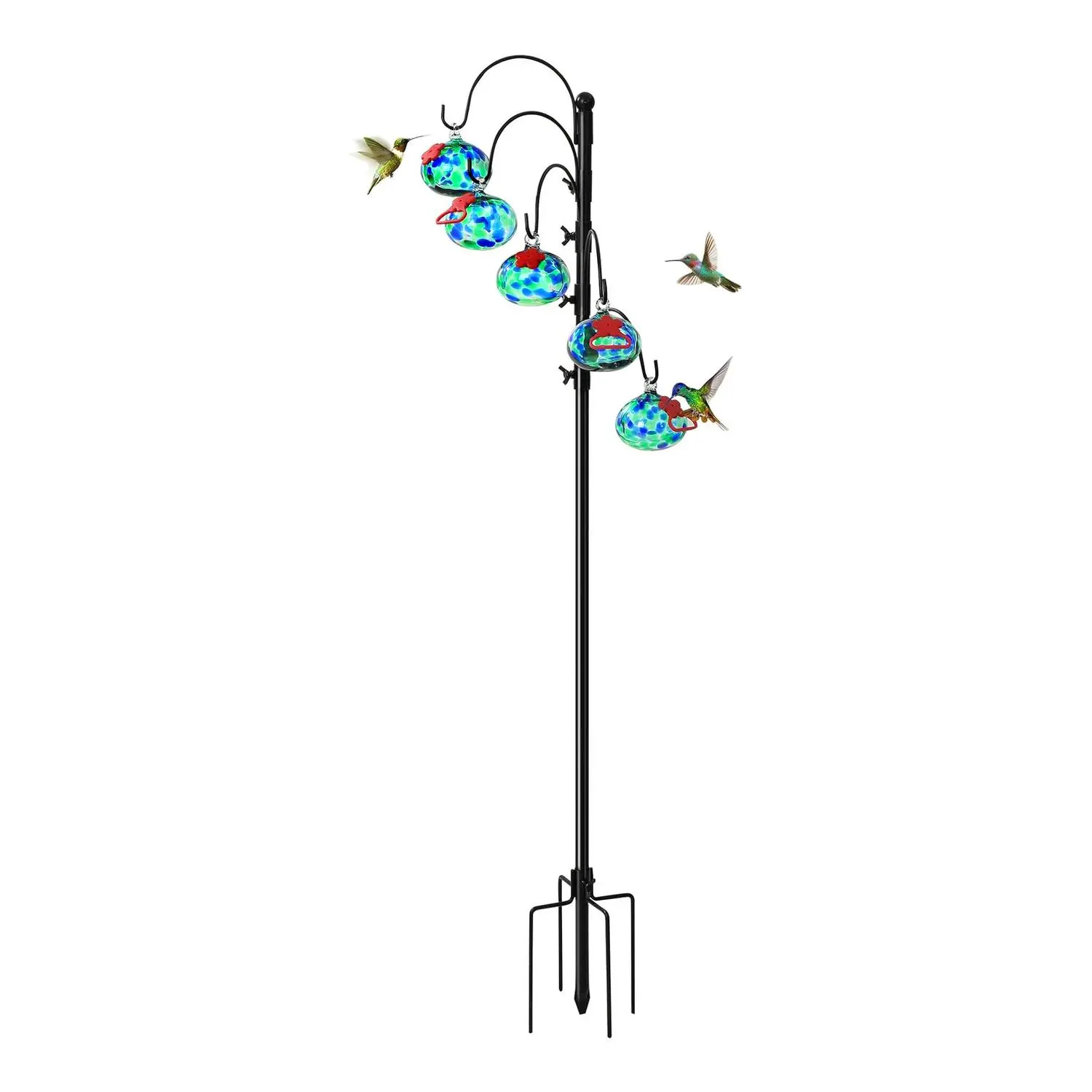 Headak life Stand Hummingbird Feeder 5 Feeding Stations