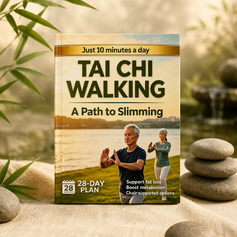 Tai Chi Walking Healthy Weight Loss Plan for Seniors, 28-Day Program, Low Impact, Joint Friendly, Indoor Outdoor, Improves Balance and Energy