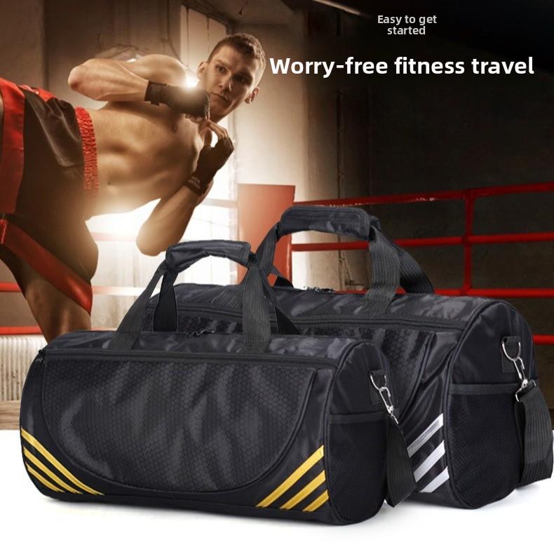 Sports bag Cylinder swimming fitness bag Shoulder travel bag Luggage bag Yoga Taekwondo barrel bag gym