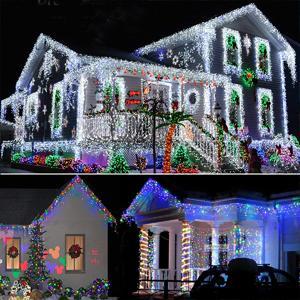 BASIC SUPPLY Christmas Icicle Lights - 65FT String Lights Outdoor Waterproof, 8 Modes Timer Connectable Plug-in String Light for Eaves, Roofs, Christmas Decorations BASIC SUPPLY Christmas Icicle Lights - 65FT String Lights Outdoor Waterproof, 8 Modes Timer Connectable Plug-in String Light for Eaves, Roofs, Christmas Decorations