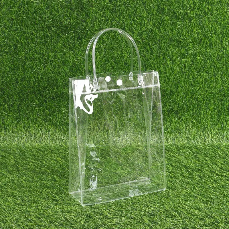 20 Transparent Plastic Gift Bags with Handles, Clear Goodie Bags, Reusable Party Gift Bags, Bulk Transparent Gift Packaging for Weddings and Birthdays