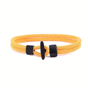 1pc Milan Line Bracelet, Ocean Collection Boat Anchor Style Whale Tail Bracelet, Creative Braided Rope Bracelet for Men And Women