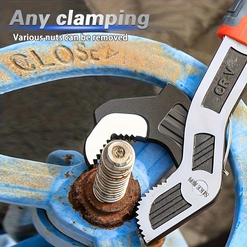 Multifunctional Self-locking Wrench, 6 Inch Multi-model Pipe Flexible Wrench, Quick Opening Heavy Duty Adjustable Wrench for Water Heating Pipes, Plumbing Wrench, Pipe Wrench Set