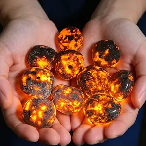 100g Decorative Flame Stone, Magic Color Changing Stone, UV Reactive Natural Mineral, Modern Handmade Ornament, Home Office Desk Decoration