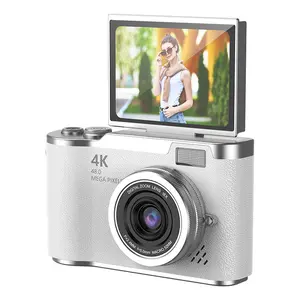 New foldable screen student camera, retro CCD card camera, portable CCD camera, entry-level digital camera with games and filters, comes with protective case and memory card