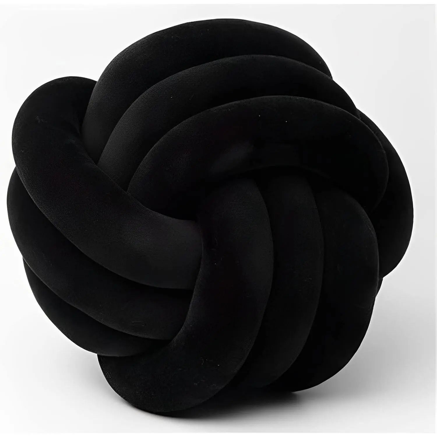 Knot Ball Pillows, Round Throw Pillow Cushion (Black,8.5")| Home Decor Soft Plush Pillow, Throw Knotted Ball Pillow, Stress-relief, Cute Decor for Kids Room,Sofa,Bed,Gift