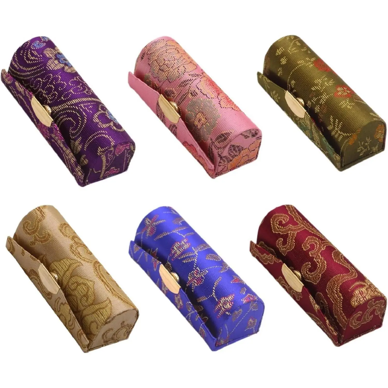 Mini Vintage Lipstick Case Holder with Mirror for Purse, Set of 6, Bulk Random Color, Return Gift Ideas for WomenGift