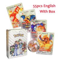 55PCS English Silver Cards