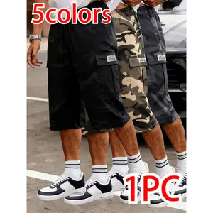 Camouflage Cargo Capri Pants, TK Bestseller Multi-Pocket Men's Capri Pants for Sports, Casual & Fashion Wearsweatpants for men men clothingmens shorts