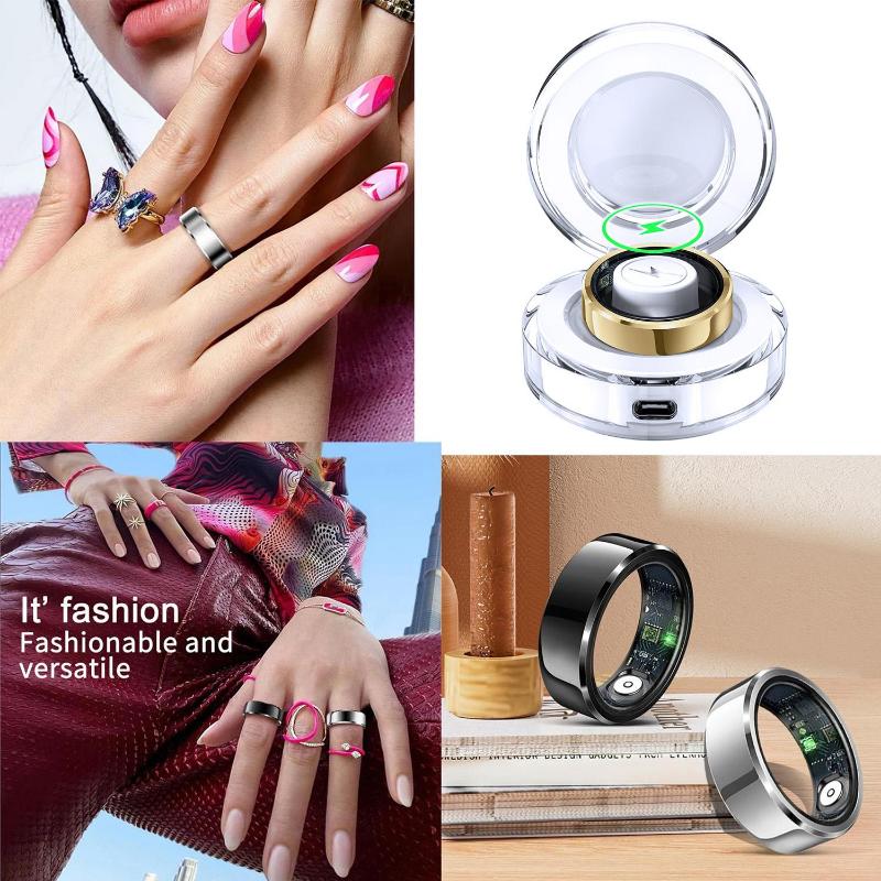LIFEBEE Smart Health Ring for Women Men, Wearable Fitness Tracker with Heart Rate, Sleep Monitoring, Step Counting, IP68 Waterproof Compatible for iPhone and Android, No Subscription Fee.
