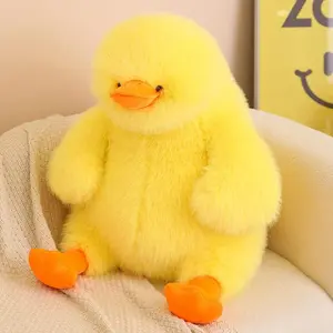 40/70cm Fluffy Cute Yellow Duck White Duck Plush Toy Stuffed Kawaii Animal Plushie Companion Appeasing Gift