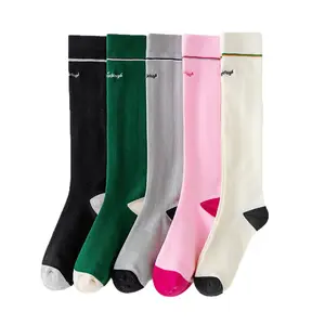 Women's Multi-Color Breathable Mesh Compression Calf Socks Graduated Pressure Slimming Fit Mid-Calf Athletic Socks for Running Jump Rope Yoga Gym Cycling Walking Fitness Workout Daily Casual Wear