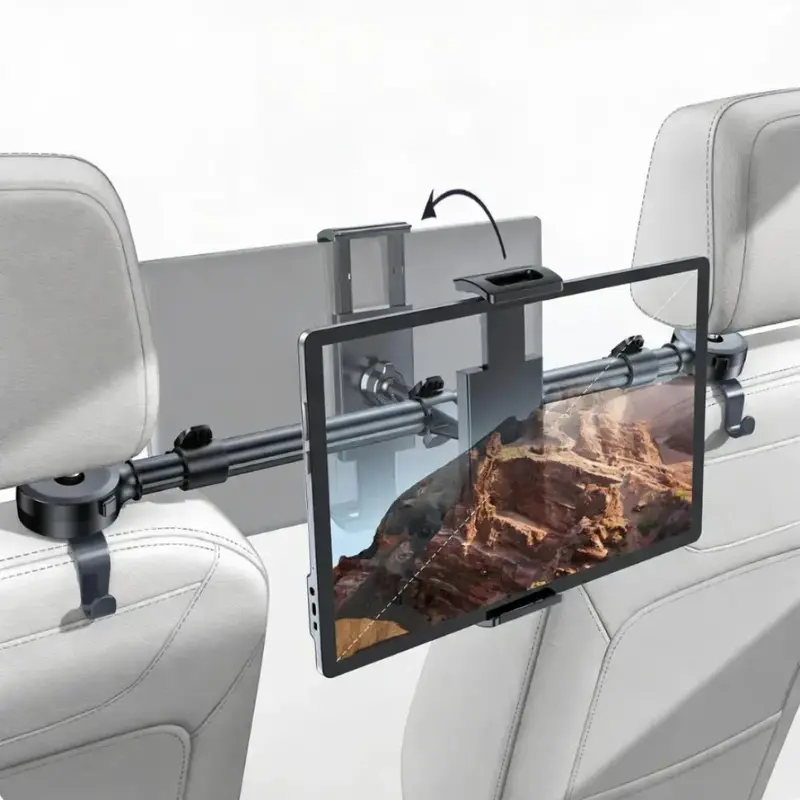 Aston Digital  Car Headrest Tablet Holder -[3 in 1 Extension Arm] Upgrade Tablet Mount for Car Backseat, Gifts Road Trip Essentials for Kids, for iPad Pro Air Mini, Fire HD, 4.7-13" Tablets,summerwins