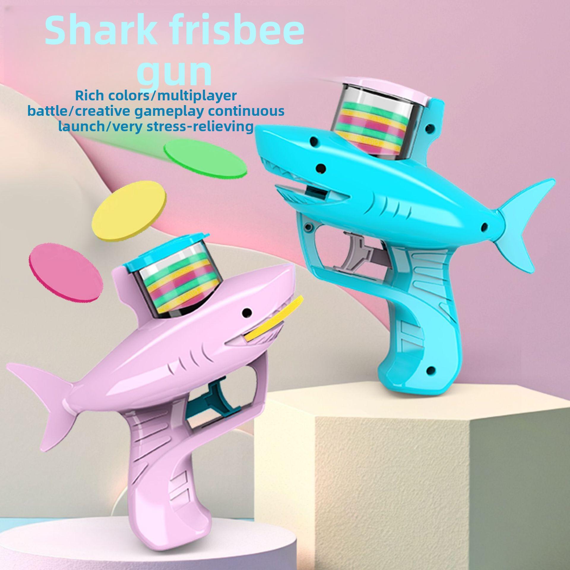 Children's Fun Shark UFO Gun Carrot Gun Parent-Child Outdoor Soft-Bullet Battle Continuous Launch Toy