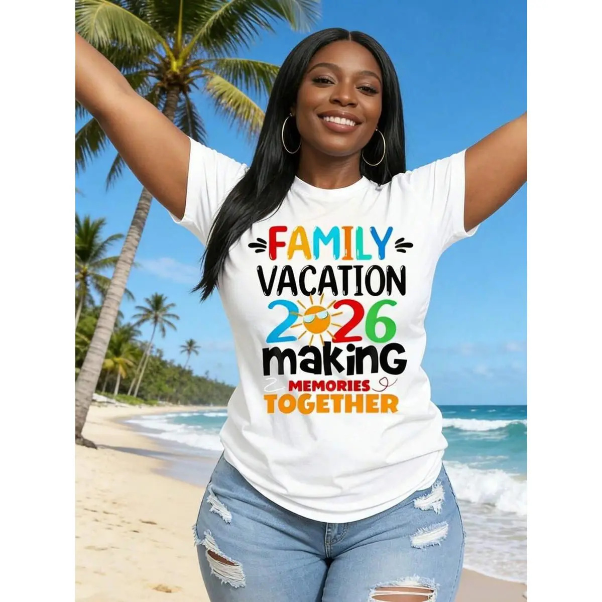 Family Vacation 2026 Shirt Making Memories Together Graphic Tee, Matching Family Vacation Shirts, Summer Travel T-Shirt, Family Trip Outfit, Beach Vacation Tee, Cruise Group Shirts, Family Reunion Gift, Vacation Matching Tops for Mom Dad Kids women short
