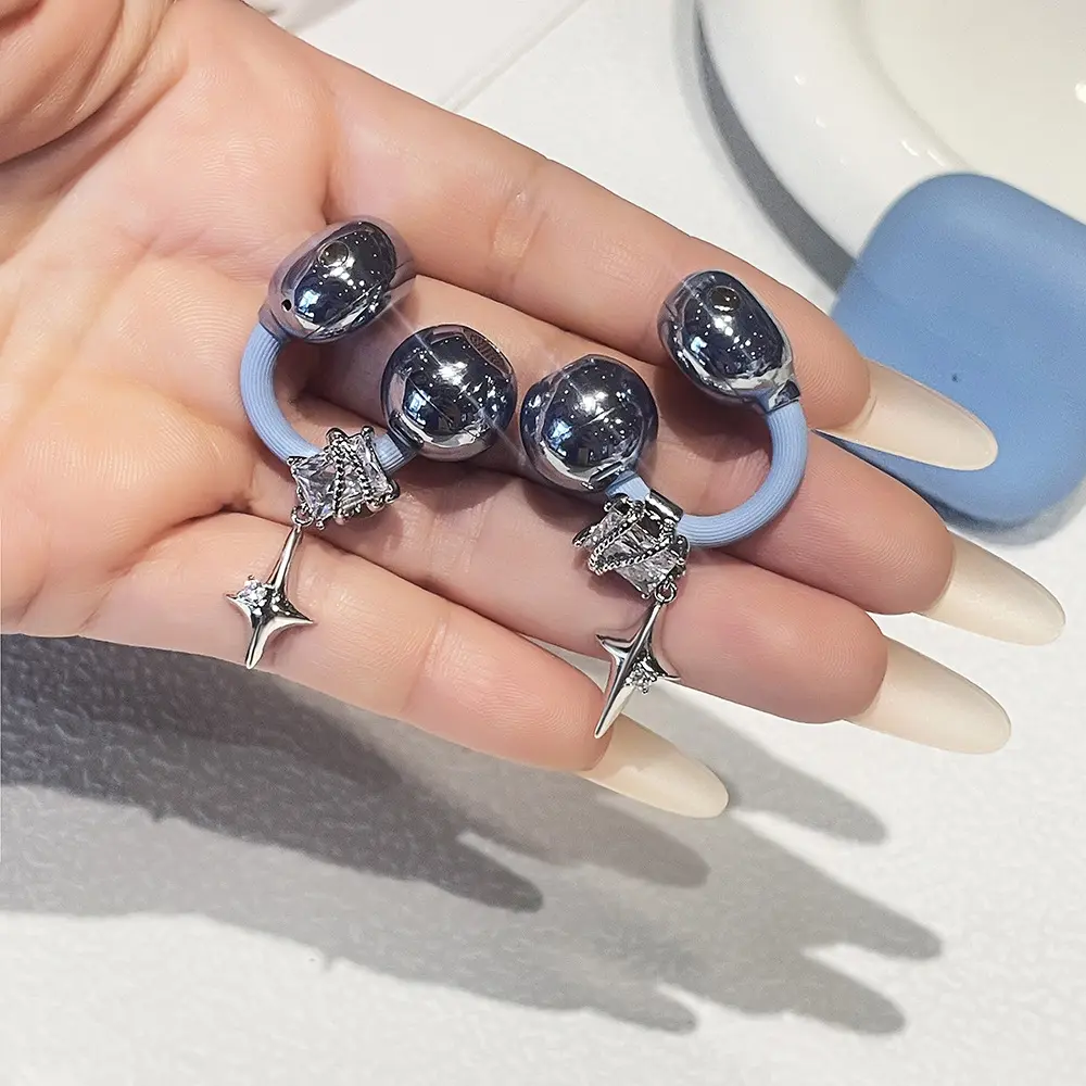 Starry Drop Ear Clip Accessory for Freeclip Earphones, Unisex Sparkling Zircon Earbud Buckle, Unique Stylish Bluetooth Earphone Ornament, Headphones Not Included