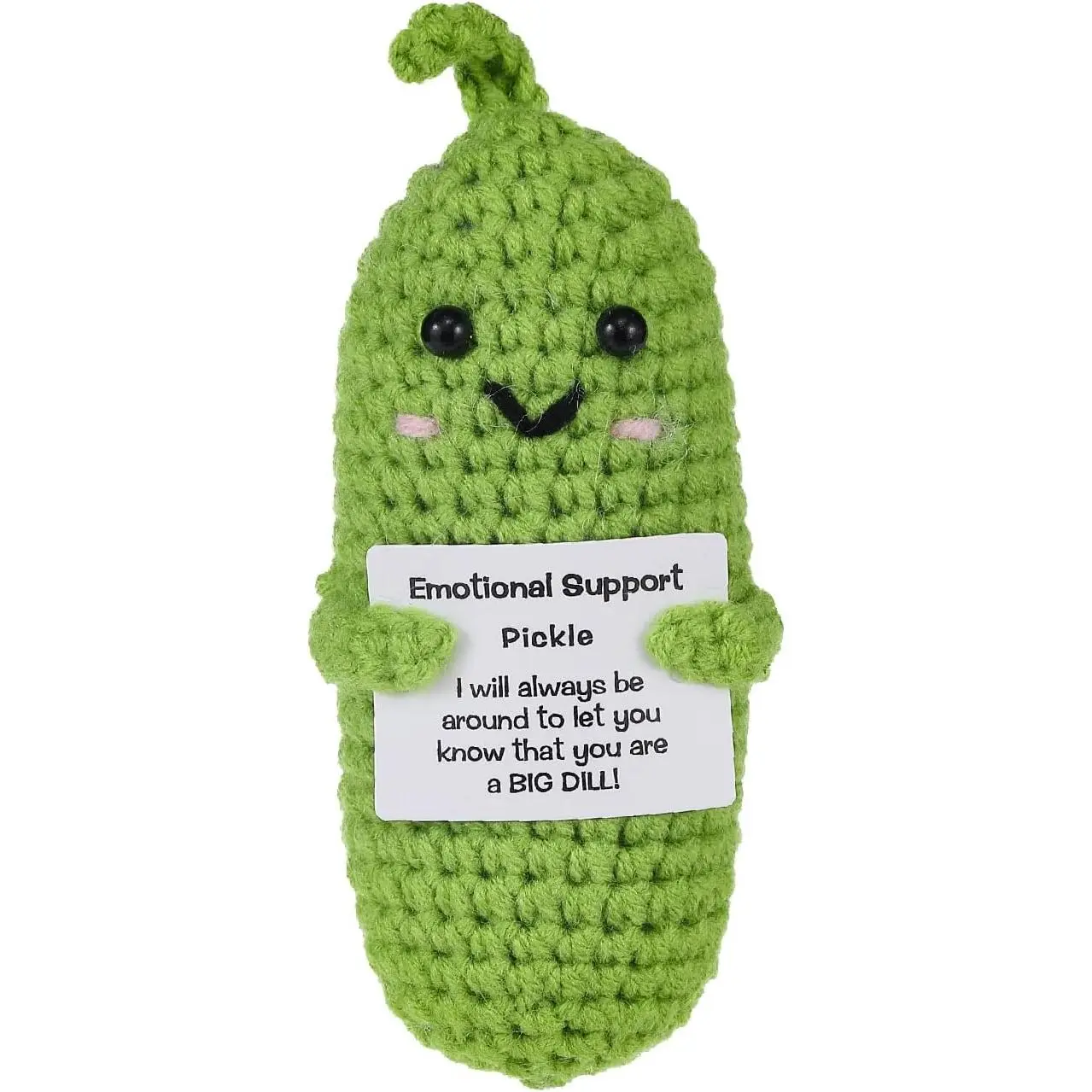 Encouragement Pickle Plush Toys Positive Crochet Animals Gifts Encouragement Birthday Gifts, Christmas Stocking Stuffers (Support Pickle)