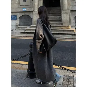 Viral Longline Cardigan Coat |     Women's Oversized Chunky Knit Sweater, Grey Lounge Coatigan for Fall Winter