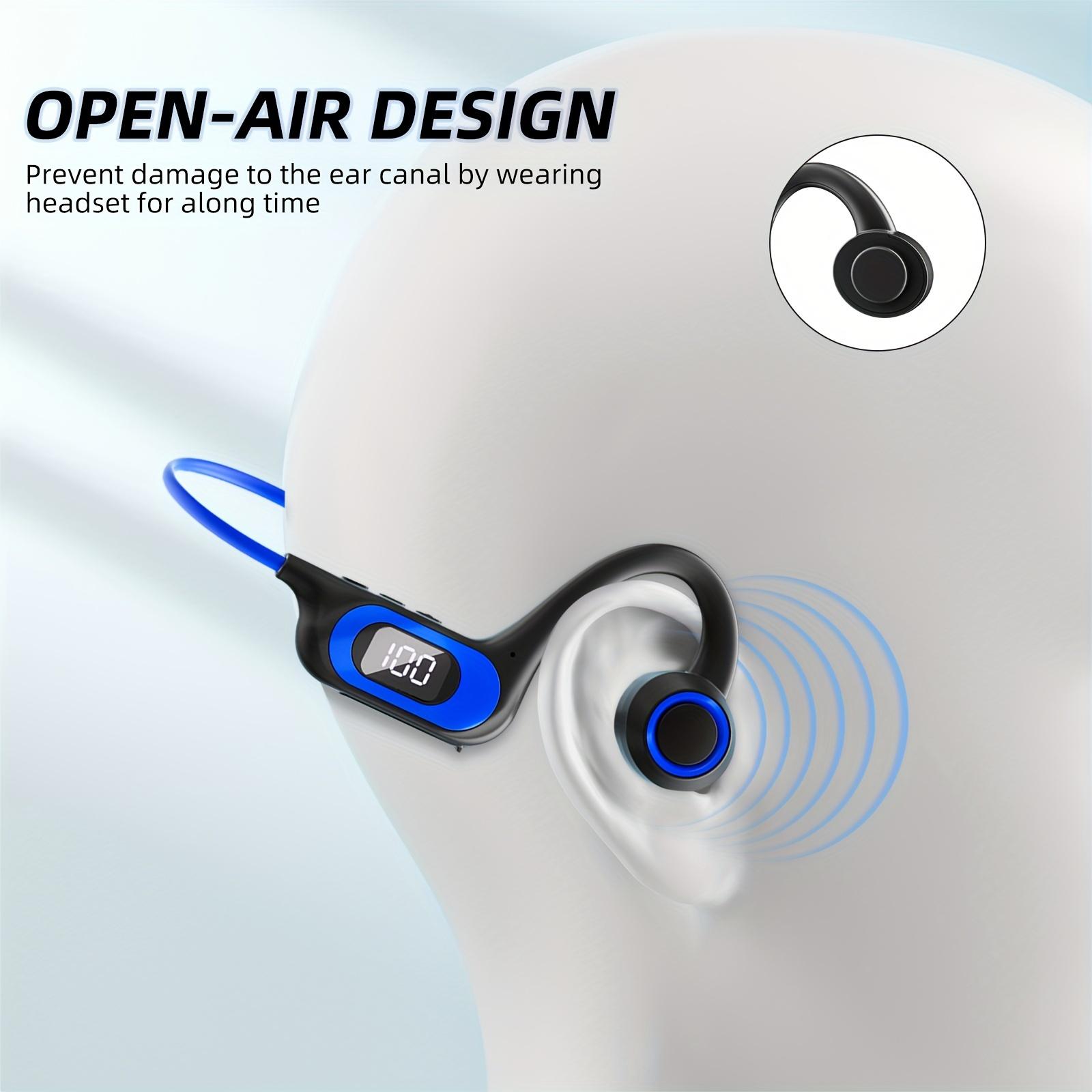 Open-Ear Bone Conduction Wireless Headphones, Sweatproof with Built-in Mic and TF Card Slot - Ideal for Running, Gym, Hiking, and Cycling, Gym Headphones noise cancelling airpods 4 cases short throw portable smart projector