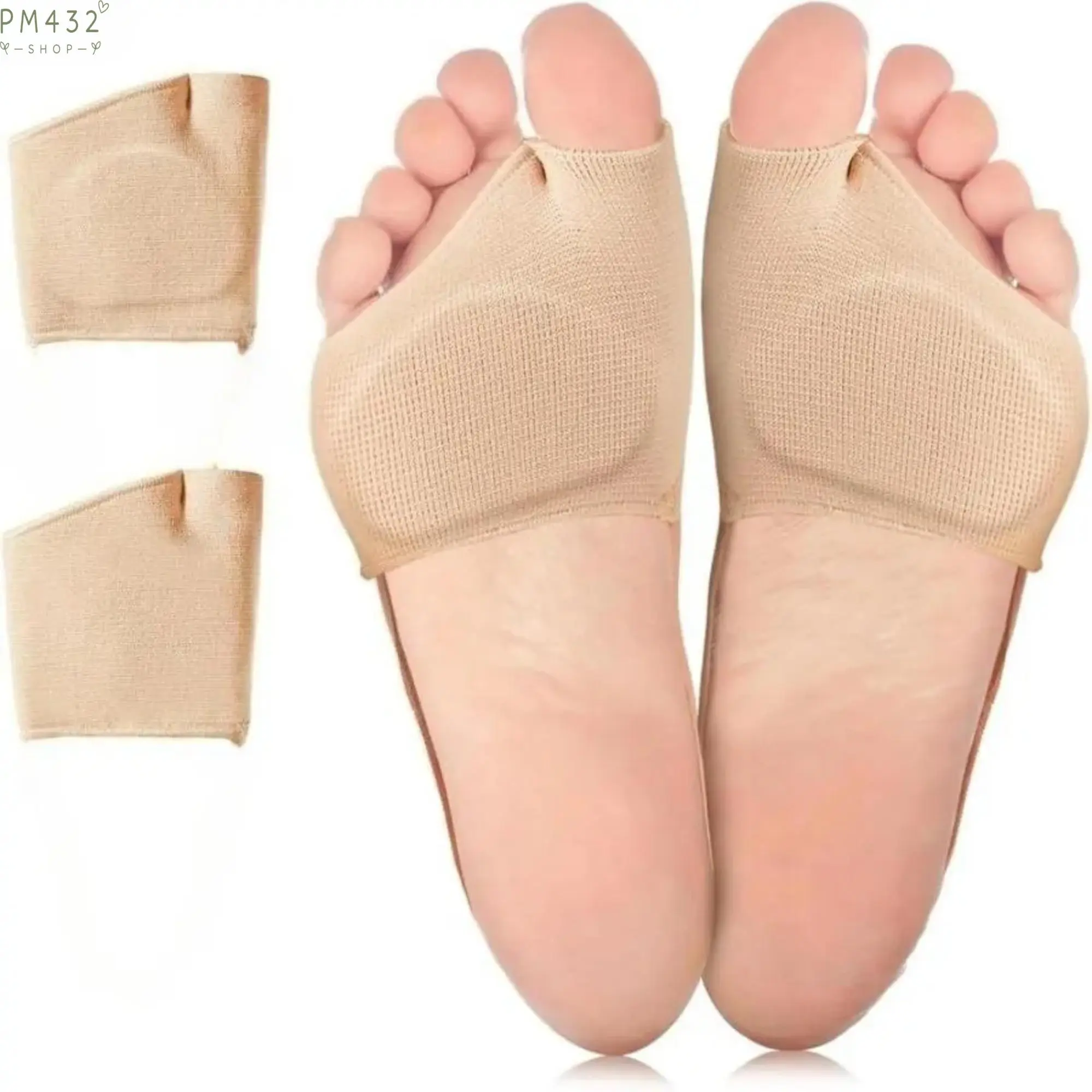 2 Pack Unisex Metatarsal Pads, Gel Forefoot Cushion Sleeves with Breathable Fabric, Thick Shock Absorbing Foot Support for Reducing Friction, Soft Protective Pads for Walking, Running, Sports, Hiking and Everyday Comfort