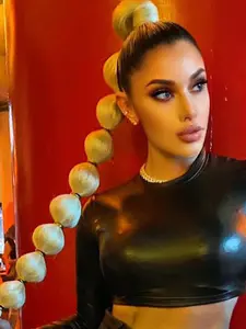 1Pcs Black Long Bubble Ponytail Extension for Women 28Inch 34Inch Ponytail Extension Afro Puff Ponytail Extension Protective Style Black Ponytail Carnival Music Festival Hair Extensions Kinky Straight Lantern Ponytail Wrap Around Ponytail With Hair Tie