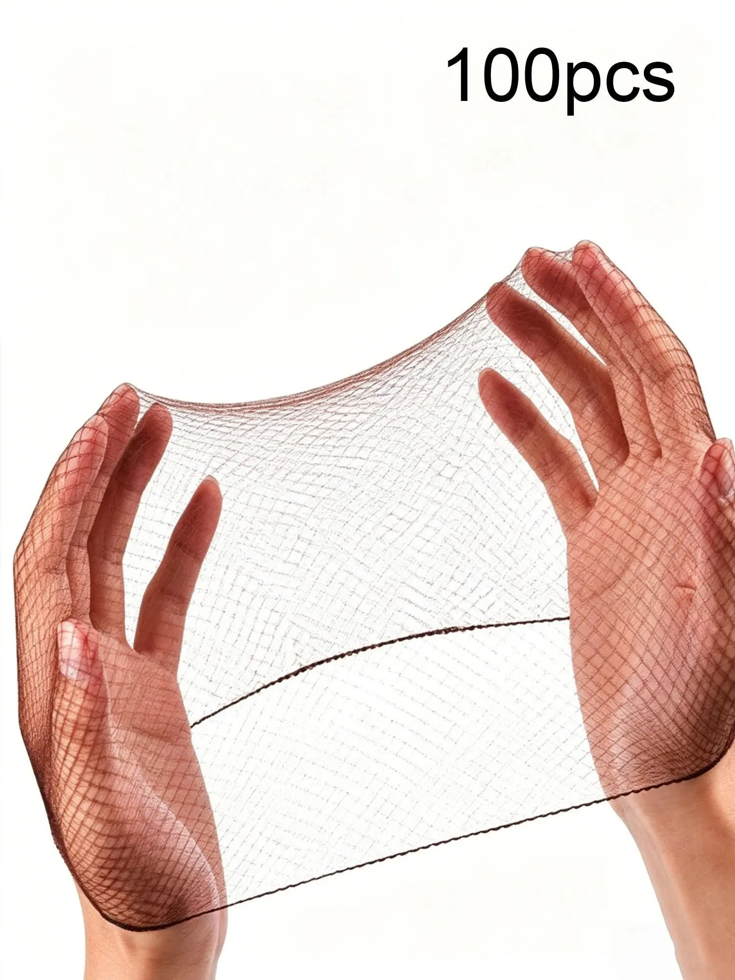100pcs 22in Invisible Elastic Hair Nets Mesh, Ideal for Ballet, Food Service, Wig, Sleeping Buns, Durable and Comfortable Design
