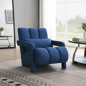 Minimalist Linen Upholstered Armchair 27.5"L*34"W*28"H Ergonomic Contoured Pine Plywood Frame 350LBS High Density Foam Accent Chair For Living Room Bedroom Office Library Home