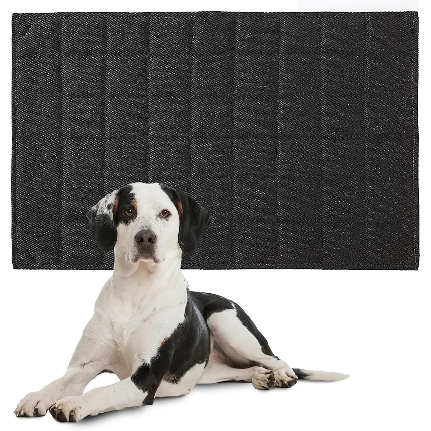 Plaid Chew-Proof Dog Crate Bed Mat, 17"x23" Indestructible Kennel Pad for Aggressive Chewers, Durable Pet Mat for Small Dog Cages, Plaid Pattern, Checkerboard, Crate Mat