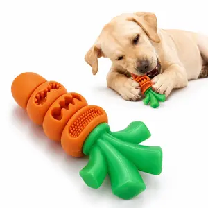 Nylon Rubber Carrot Dog Toy, Durable Chew-Resistant, No Leakage, Ideal for Large Dogs, Keeps Pets Entertained and Teething Comfortable
