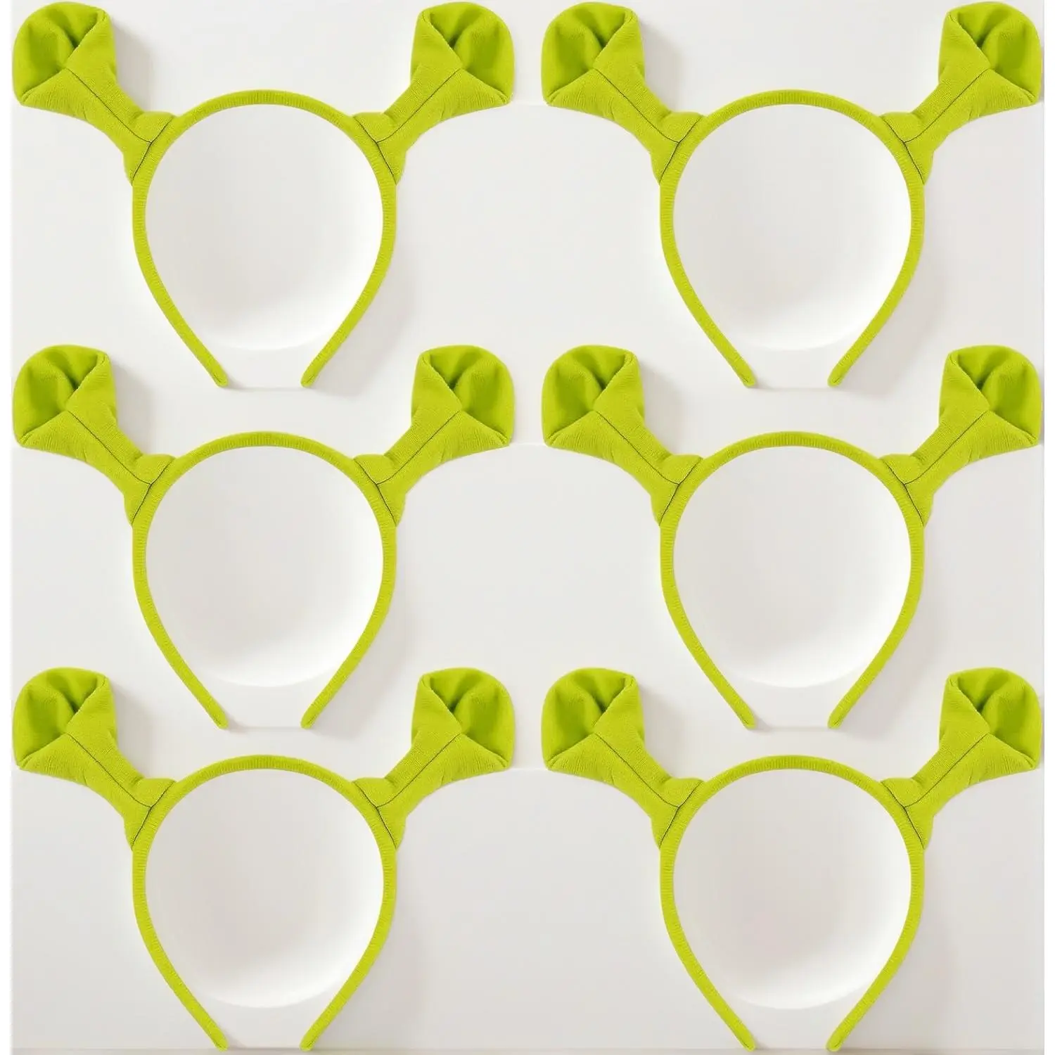 Ogre Ears Costume Accessory – 6-Pack Green Monster Ears for Adults, Halloween Party, Theater Performance & Dress-Up Events
