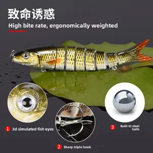 Multi-section fish bionic loach fake bait suit long-range slow sinking 10cm10g artificial 9-section fish hard bait luya fish bait fishing lure