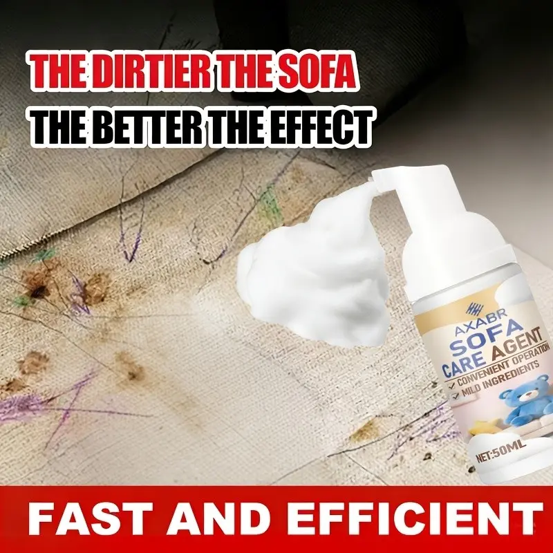 Waterless Fabric Sofa Refresh Foam Cleaner, Cleaning Mousse, Multi-Purpose Deep Penetrating Liquid Refresher, Gentle for All Upholstery, Fabric & Leather Compatible for Household Use