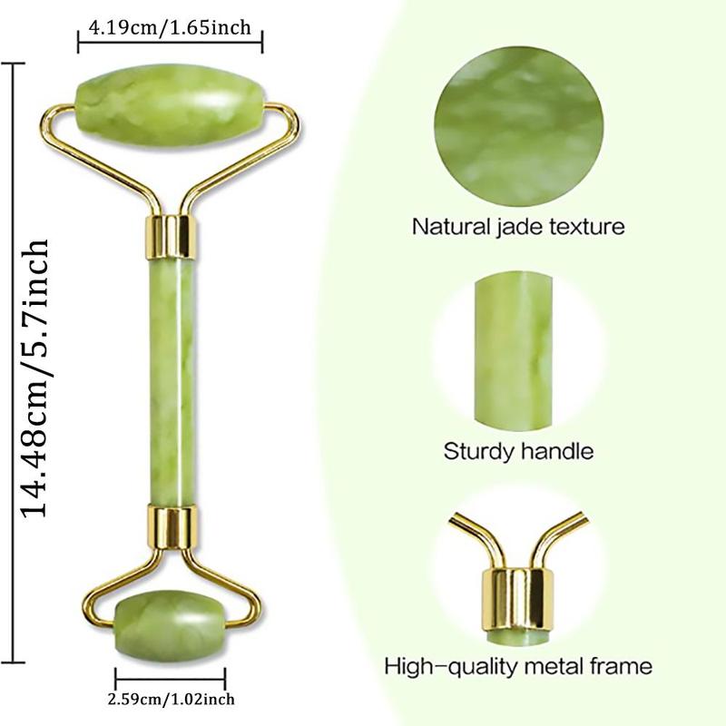 Face Massage Tool, 2 Counts/set Face Roller & Body Massage Tool, Including 1 Massage Roller & 1 Heart Shape Gua Sha Board, Facial Massage Tool, Christmas Gift Face Massage Tool, 2 Counts/set Face Roller & Body Massage Tool, Including 1 Massage Roller & 1 Heart Shape Gua Sha Board, Facial Massage Tool, Christmas Gift