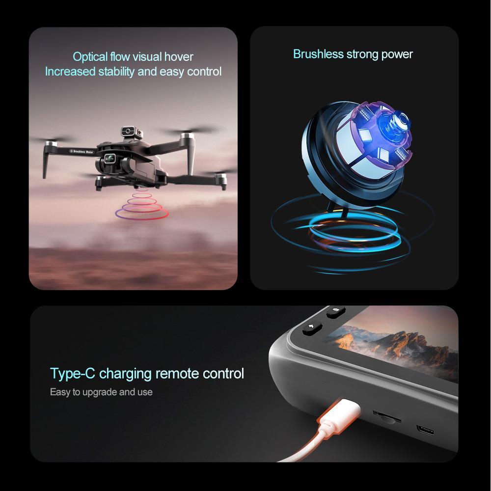 2026 New Year Gift GPS drone 5G drone with 4.5in screen controller optical flow visual hover increased stability and Easy Control