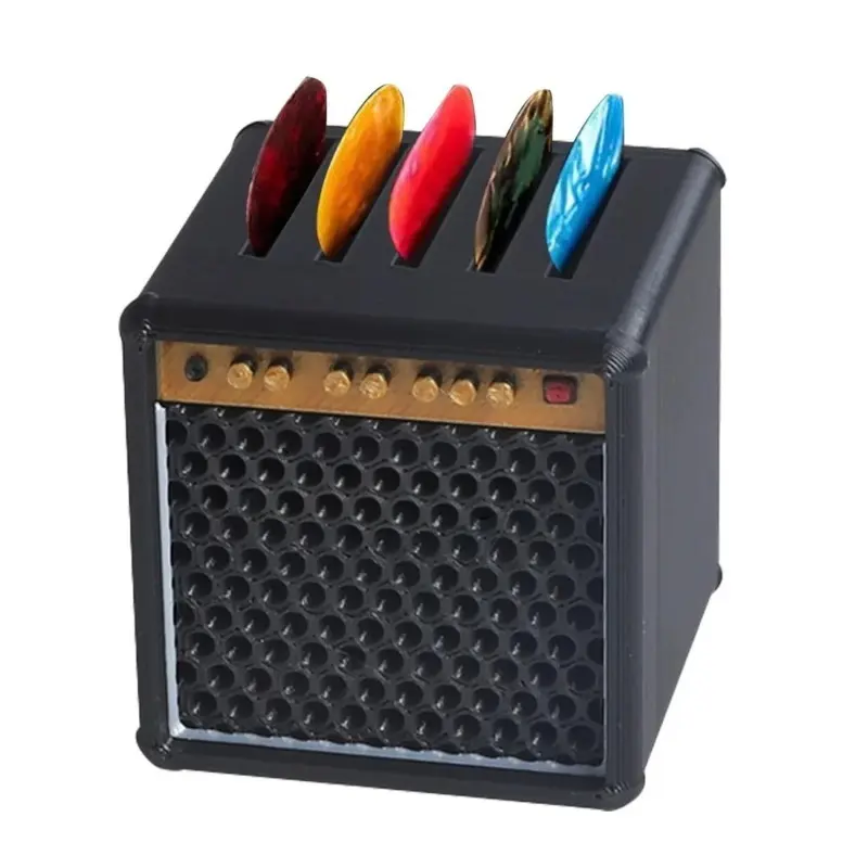 Ukulele Guitar Pick Storage Box Accessories, Simulated Speakers, Desktop Ornaments, Gift Storage and Finishing, Both Practical Storage and Desktop Display Effects