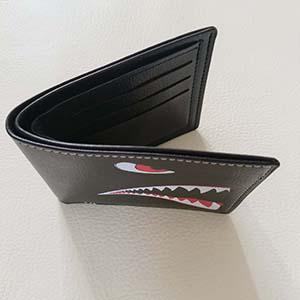 Men's Short Wallet Money Clip Pu Leather Horizontal Wallet Coin Purse Red