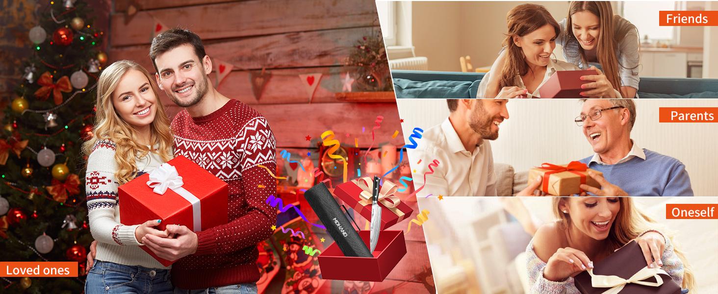 18PCS Kitchen Knife Set, Professional Chef Knife Set with Roll Bag, High Carbon Stainless Steel Japanese Knives, Full Tang Pakkawood Handle, Ultra Sharp