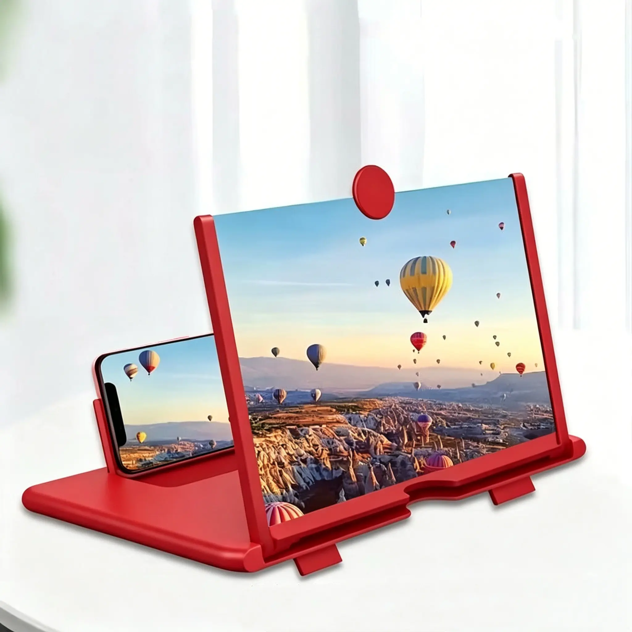 12-Inch HD Screen Phone Projector, Phone Screen Magnifier, Universal Phone Stand, Amplifier for Mobile Display, Plastic Material