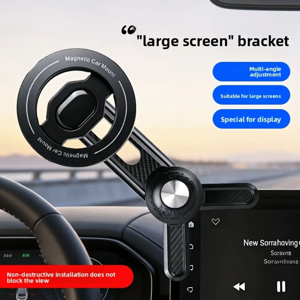 New Energy Car Magnetic Phone Holder, Dashboard Screen Navigation Universal Phone Stand, Secure Fit for All Models