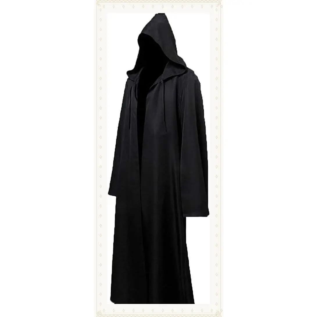 Men Tunic Hooded Robe Halloween Cosplay Wizard Costume Knight Cloak CapeGift