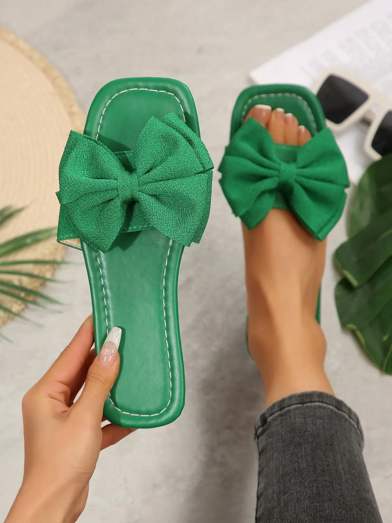 Butterfly Knot Slippers for Women, Bow Decorated Sandals, Fashion Beach Shoes, Casual Party Footwear, Ideal for Dates, Vacations, Shopping, Home Use