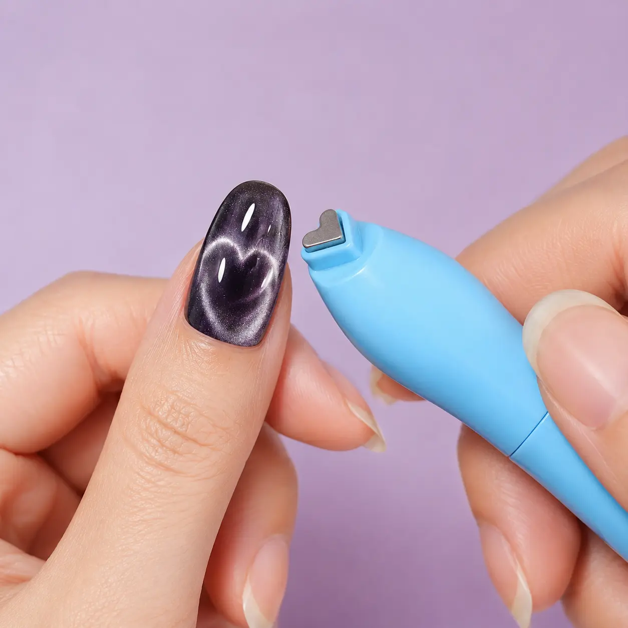 3-in-1 Cat Eye Nail Magnet Tool, DIY Magnetic Gel Polish Pen for Heart Line Nail Art and Manicure Design,halloween