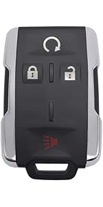 Replacement Key Fob Cover Case fit for Chevy Silverado Colorado GMC Sierra 1500 2500 3500 HD Canyon 2014 2015 2016 2017 2018 2019 2020 2021 Keyless Entry Remote Control Key Fob Shell