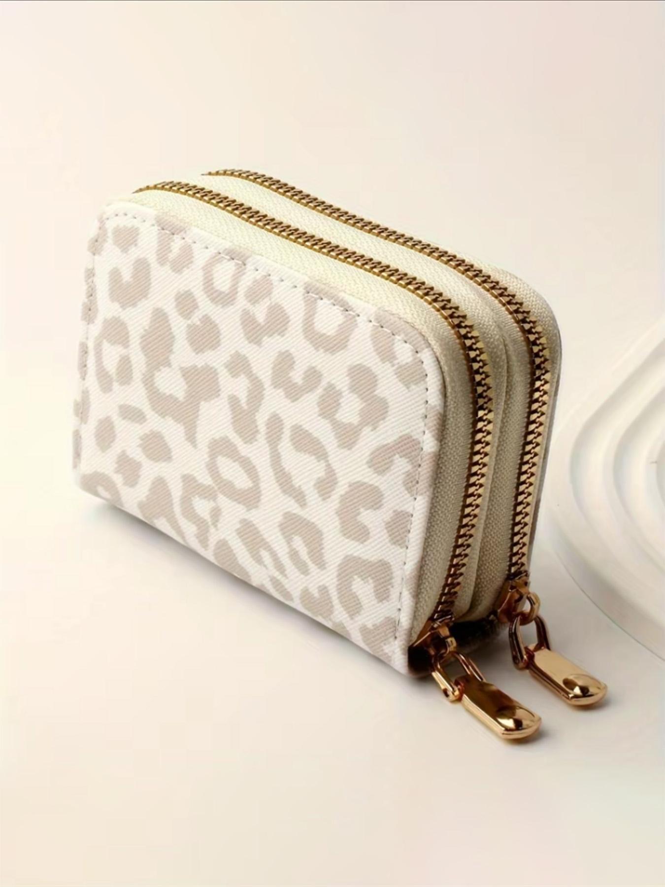 Fashion Leopard Pattern Zipper Card Holder, 2024 New Style Casual Versatile Card Holder for Women, Trendy All-match & Exquisite Card Holder for Daily Use, Purse