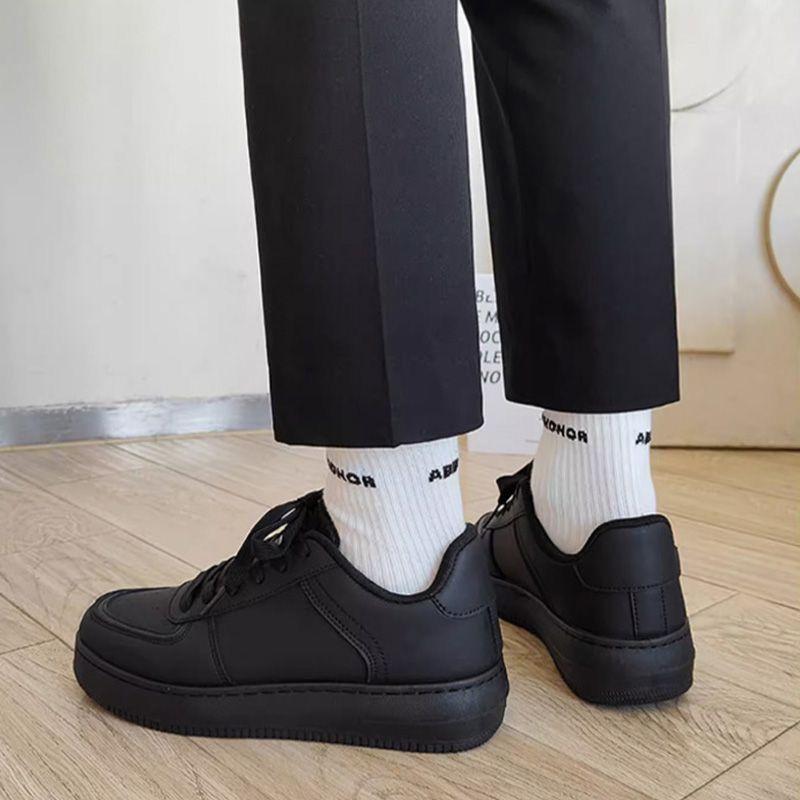 2026 Men's Shoes New Autumn Collection: Versatile Workwear High-Street American Style Sneakers for Men, Sporty Casual Black Trendy Shoes, Unisex