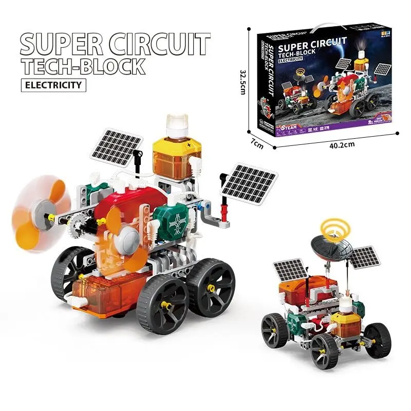 DIY Super Circuit Robot Building Toy for Kids, Stem Educational Gift for Boys Ages 6-14, Fun Remote Control Science Kit